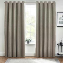 Rackhams Dawn Eyelet Curtains - Grey - 90in x 90in - Grey - 100% Polyester