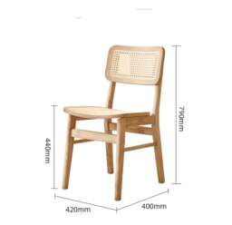 Rackhams Anya Bar Stool, Rattan & Solid Wood - Short (79cm) - thumbnail 6