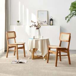 Rackhams Anya Bar Stool, Rattan & Solid Wood - Short (79cm) - thumbnail 4