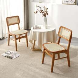 Rackhams Anya Bar Stool, Rattan & Solid Wood - Short (79cm) - thumbnail 3