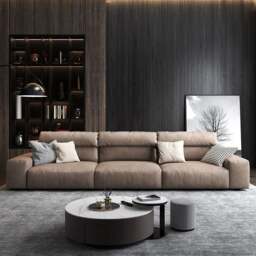 Rackhams Montgomery Three Seater / Four Seater Corner Sofa, Leathaire - Three Seater Corner 305cm - Right-Hand-Facing Sectional - thumbnail 5