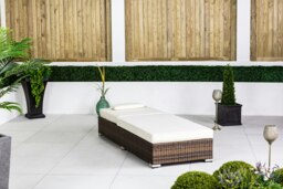 Rackhams Rattan Sun Lounger - 1 - Grey - thumbnail 4