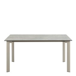 Rackhams Palermo Ceramic Dining Table in Grey 160x75cm Included 4 Ella Swivel Beige Dining Chairs - Grey - No - Grey - thumbnail 3