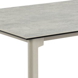 Rackhams Palermo Ceramic Dining Table in Grey 160x75cm Included 4 Ella Swivel Beige Dining Chairs - Grey - No - Grey - thumbnail 6