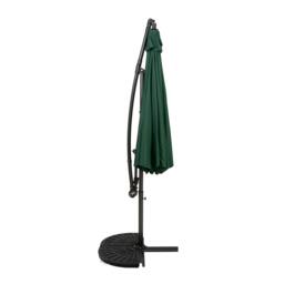 Rackhams Cantilever Parasol 3m With Half Fan Base – Green - thumbnail 2