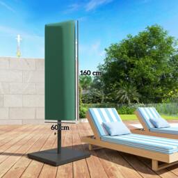 Rackhams Garden Parasol Cover for 2-4m Umbrella Protector, Dark Green - Φ60 x 160H cm - 1 - Patio Umbrella Cover - thumbnail 3