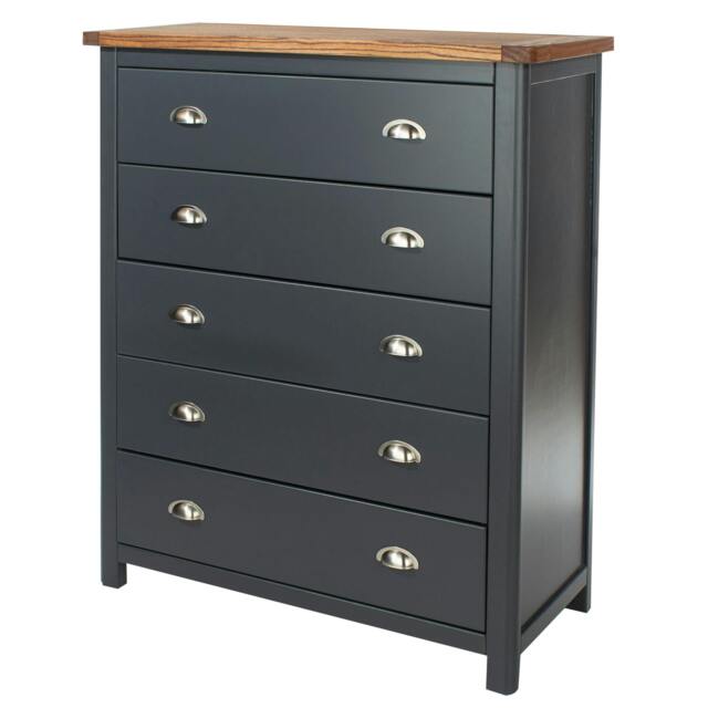 Rackhams Dunkeld 5-Drawer Chest of Drawers - midnight blue - image 1