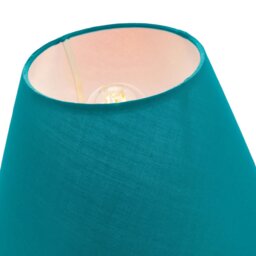 Rackhams 10 Inch Vivid Teal Cotton Coolie Shade for Table Lamp or Pendant - thumbnail 3