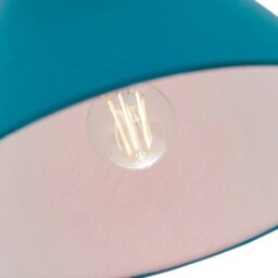 Rackhams 10 Inch Vivid Teal Cotton Coolie Shade for Table Lamp or Pendant - thumbnail 2