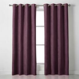 Rackhams Velvet Chenille Ring Top Curtains - Teal - 142cm width x 183cm drop - thumbnail 4