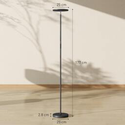 Rackhams RGB Floor Lamp with Rotatable Head, Modern Standing Lamp, Black - Black - thumbnail 5