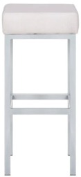 Rackhams Cube White Faux Leather Fixed Leg Kitchen & Breakfast Bar Stool - thumbnail 2