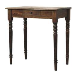 Rackhams Solid Wood Heritage Turned-Leg Desk, Brown - thumbnail 3