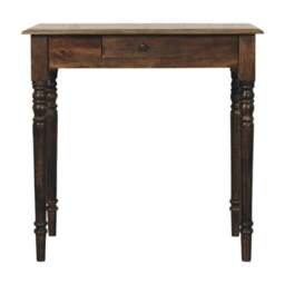 Rackhams Solid Wood Heritage Turned-Leg Desk, Brown - thumbnail 2