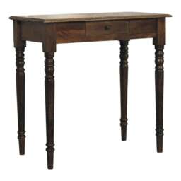 Rackhams Solid Wood Heritage Turned-Leg Desk, Brown - thumbnail 4