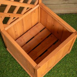 Rackhams 1.6m Samuel Alexander Natural Wooden Freestanding Garden Trellis with Raised Bed Planter - thumbnail 6