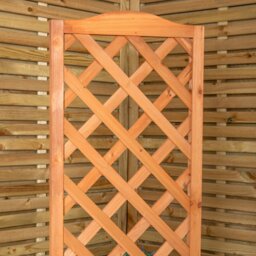 Rackhams 1.6m Samuel Alexander Natural Wooden Freestanding Garden Trellis with Raised Bed Planter - thumbnail 3