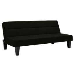 Rackhams Kebo Sofa Bed Sofa in Velvet Black - Black - thumbnail 2