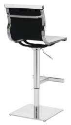 Rackhams Rovigo Deluxe Breakfast Bar Stool, Chrome Footrest, Height Adjustable Swivel Gas Lift, Home Bar & Kitchen Barstool, White - thumbnail 4