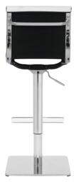Rackhams Rovigo Deluxe Breakfast Bar Stool, Chrome Footrest, Height Adjustable Swivel Gas Lift, Home Bar & Kitchen Barstool, White - thumbnail 5
