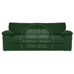 Rackhams Delta Full Jumbo Cord 3 Seater Sofa - Green