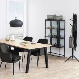 Rackhams Seaford 2 Glass Door Display Cabinet in Black - 1 - Full Assembly Required - Black - thumbnail 5