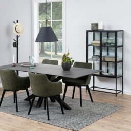 Rackhams Seaford 2 Glass Door Display Cabinet in Black - 1 - Full Assembly Required - Black - thumbnail 6