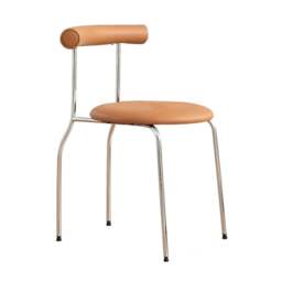 Rackhams Sagan Dining Chair, Leather & Carbon Steel Alloy - Black - thumbnail 4