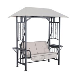 Rackhams Outdoor Garden 2 Seater Canopy Swing Seat Porch Loveseat Hammock Chair - thumbnail 2