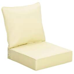 Rackhams Outdoor Seat and Back Cushion Set Patio Deep Seating Chair Replacement Cushion - thumbnail 1
