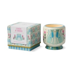 Rackhams Paddywax A Dopo Range Ceramic Candles - 8oz - Blue - Linen & Orris - thumbnail 1