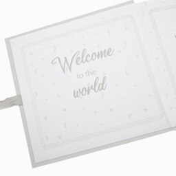 Rackhams Baby Keepsake Photo Album with Silver Plated Rattle Pram and Booties - thumbnail 4