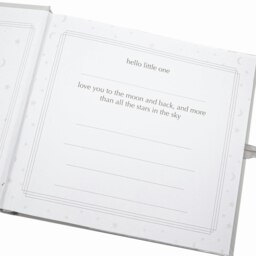 Rackhams Baby Keepsake Photo Album with Silver Plated Rattle Pram and Booties - thumbnail 5
