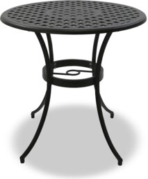 Rackhams PREGO Luxurious Garden and Patio Table and 4 Large Chairs with Armrests Cast Aluminium Bistro Set - Black - thumbnail 2