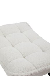 Rackhams Minimal Comfy Chair with Footstool Set for Living Reading Room - Beige - thumbnail 5