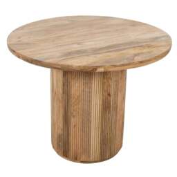 Rackhams Niles Natural Solid Wood Round Dining Table - Wood - 100x100x76 CM (LxDxH) - Dining Table - thumbnail 5