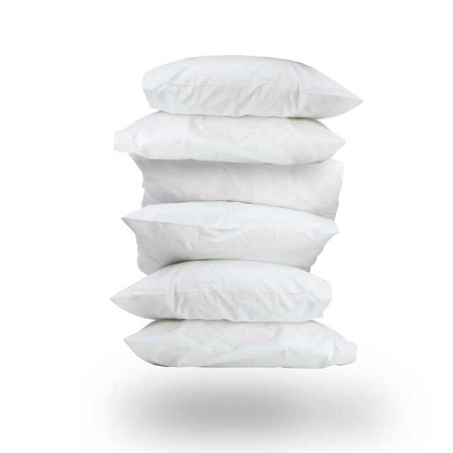Rackhams Anti Allergy Polycotton Soft Cover Pillow Packs - Pack of 6
