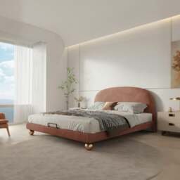 Rackhams Fatima Bed For Girl, King Size Bed - King Size - Pink - Leathaire - thumbnail 3
