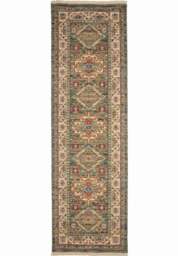 Rackhams Nomad Vintage Persian-Style Green Rug - 68X235 cm - thumbnail 1