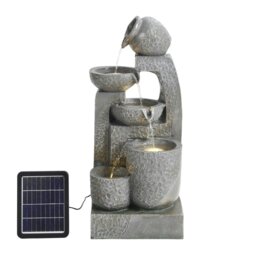 Rackhams Solar 5-Tier Cascade Water Fountain for Outdoors - thumbnail 4