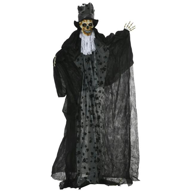 Rackhams 189cm Life Size Outdoor Halloween Decorations Ghost Bridegroom, Animated Prop Animatronic Decor with Sound and Motion Activated, Light Up Eyes - Black - image 1