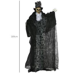 Rackhams 189cm Life Size Outdoor Halloween Decorations Ghost Bridegroom, Animated Prop Animatronic Decor with Sound and Motion Activated, Light Up Eyes - thumbnail 3