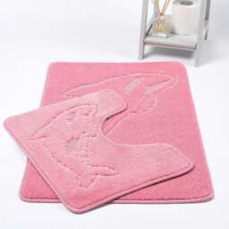 Rackhams Dolphin Anti-Slip Bath Mat and Pedestal Mat 2 Piece Set - Cream - thumbnail 6