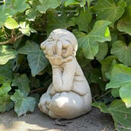 Rackhams Magical Sitting Goblin Stone Cast Statue Small Outdoor Ornament Garden Sculpture - thumbnail 3