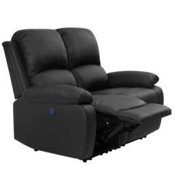 Rackhams PU Leather Electric Reclining Sofa set - 3+2+1 Piece Set - Brown - thumbnail 4