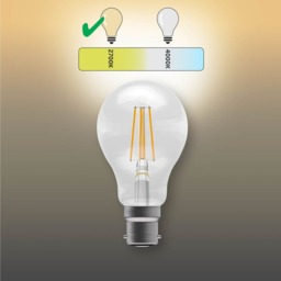 Rackhams B22 Bayonet Dimmable LED Filament GLS 7W Light Bulbs - Pack of 3 - thumbnail 3