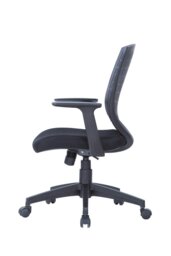 Rackhams Malibu office chair with wheels in Black - Black - thumbnail 3