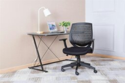 Rackhams Malibu office chair with wheels in Black - Black - thumbnail 5