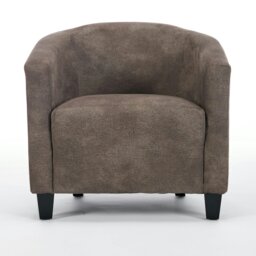 Rackhams Bronzing Fabric Tub Chair, Upholstered Armchair, Padded Barrel Club Chair - Grey - thumbnail 6