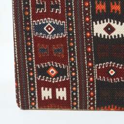 Rackhams Multicolour Kilim Print Cotton Cube Pouffe - 36 x 36 x 38 cm - thumbnail 4